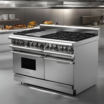 Deluxe Range Oven with Open Burners & Griddle