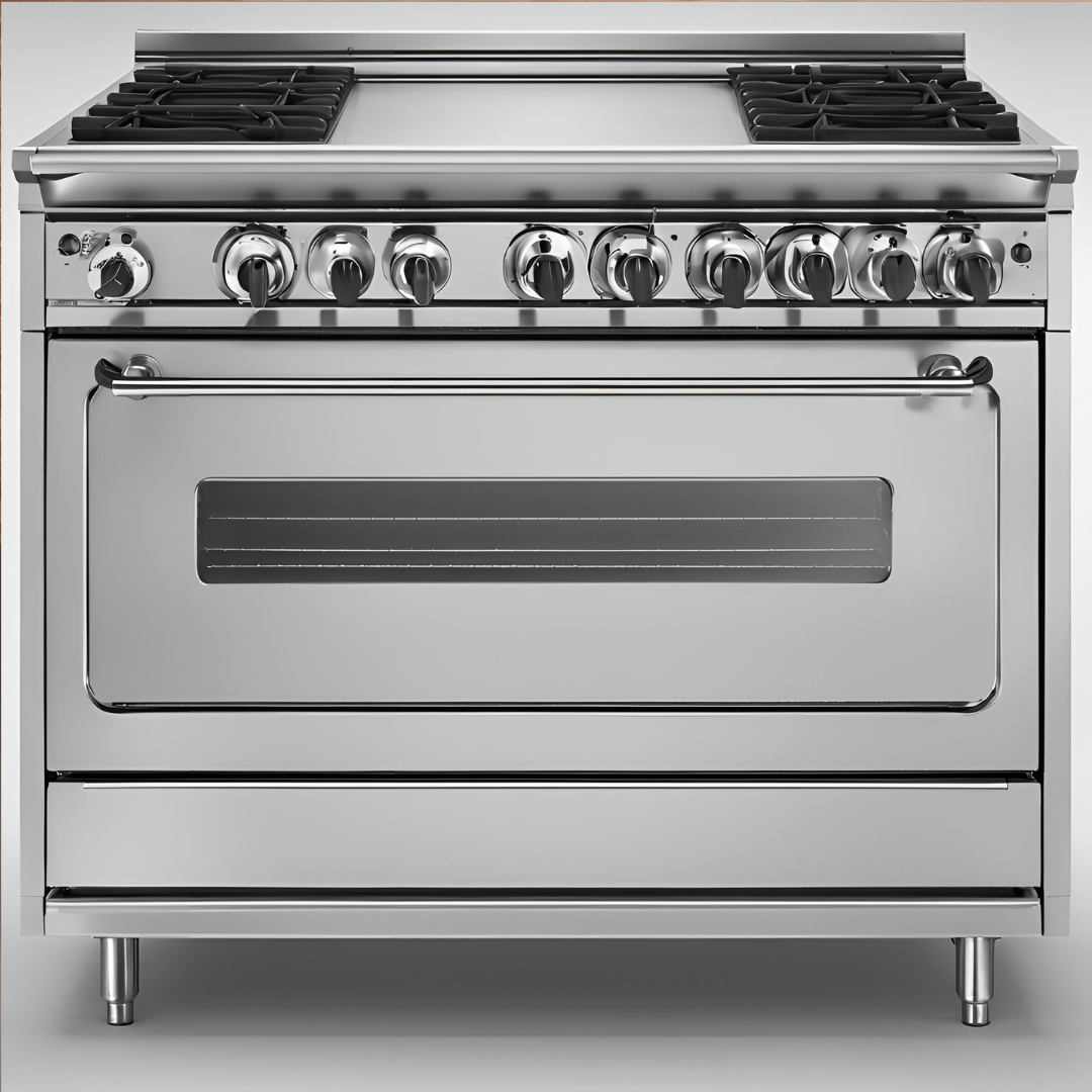 Deluxe Range Oven with Open Burners & Griddle