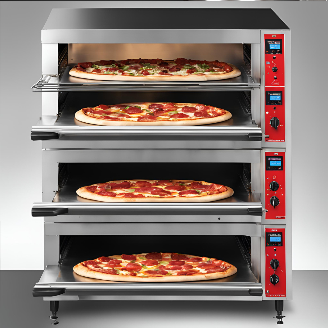 Peerless CE62BESC Twin Deck Electric Pizza Oven with Dual Control.